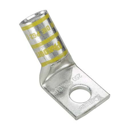 Panduit One-Hole Compression Lug, 6 AWG Max, Standard Barrel, Copper, Blue LCA6-10H-L